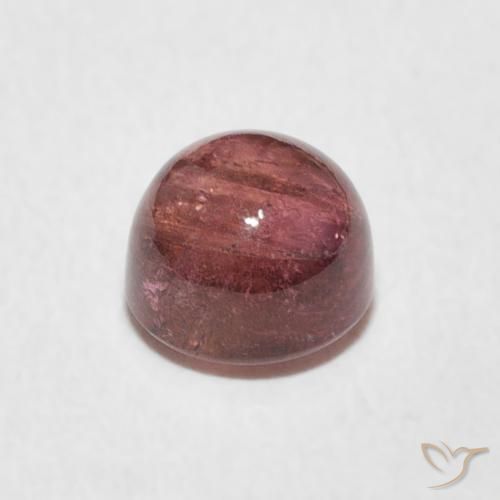 Turmalina Rosado medio natural de 1.68 ct, Redondo, Transparente