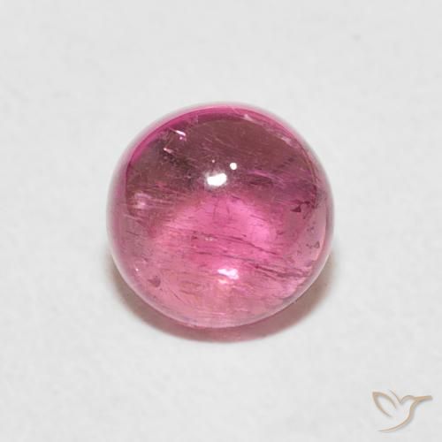 1.38ct Natural Rosado intenso Turmalina, Redondo, Transparente