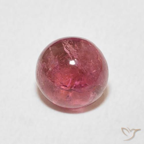 1.24ct Natural Rojo claro Turmalina, Redondo, Transparente