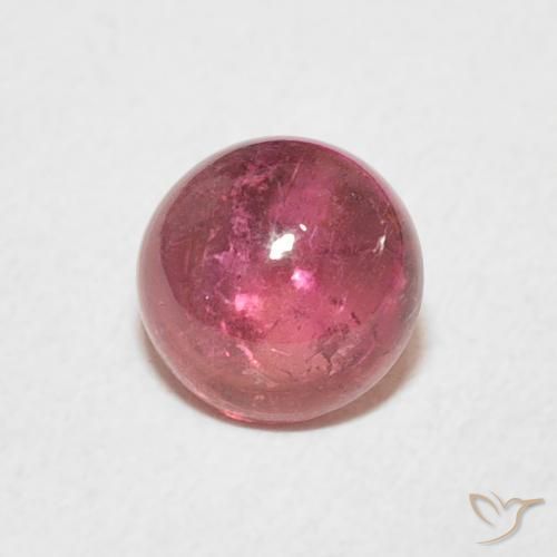 Turmalina Carmesí intenso natural de 1.18 ct, Redondo, Transparente
