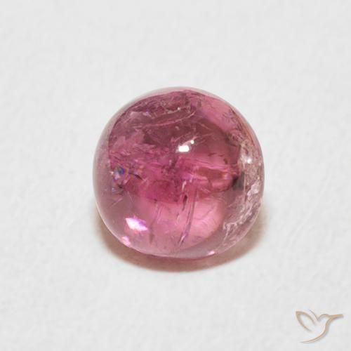 1.23ct Natural Rosado intenso Turmalina, Redondo, Transparente