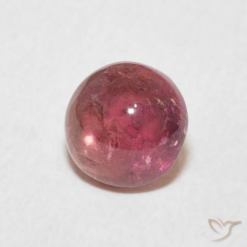 Turmalina Rojo ponche de frutas natural de 1.13 ct, Redondo, Transparente