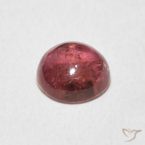 Turmalina Rojo ponche de frutas natural de 1.13 ct, Redondo, Transparente