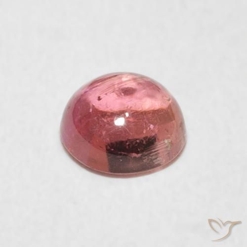 Turmalina Rosado medio natural de 0.89 ct, Redondo, Transparente