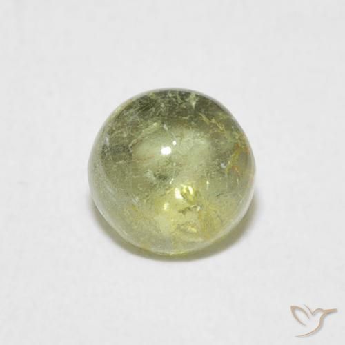 0.97ct Natural Verde terroso Turmalina, Redondo, Transparente