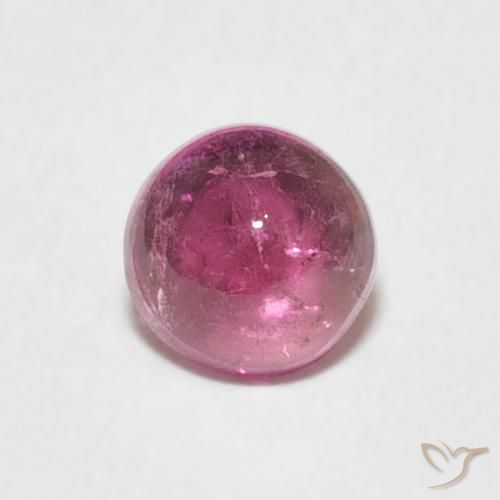 0.69ct Natural Magenta intenso Turmalina, Redondo, Transparente