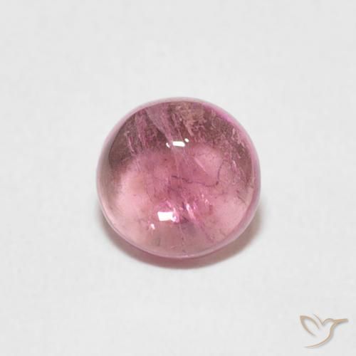 0.73ct Natural Medium Light-Pink Turmalina, Redondo, Transparente