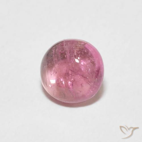 Turmalina Medium Light-Pink natural de 0.73 ct, Redondo, Transparente