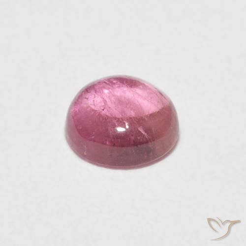Turmalina Medium Light-Pink natural de 0.73 ct, Redondo, Transparente