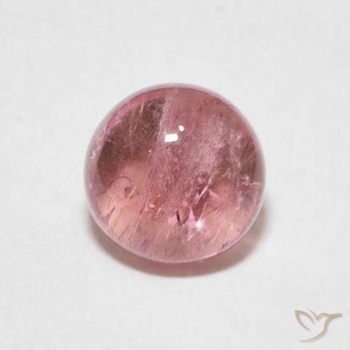 1.23ct Natural Rosado claro Turmalina, Redondo, Transparente