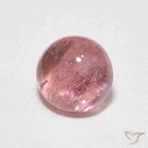 Turmalina Rosado claro natural de 1.23 ct, Redondo, Transparente