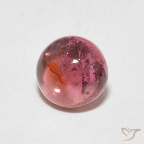 Turmalina Rosado medio natural de 1.00 ct, Redondo, Transparente