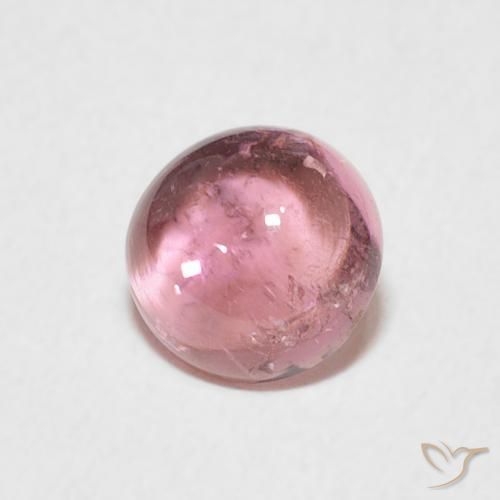 Turmalina Rosado claro natural de 1.03 ct, Redondo, Transparente