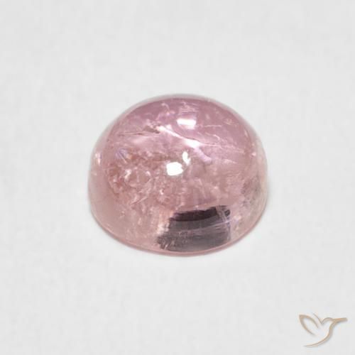 Turmalina Rosado medio natural de 1.20 ct, Redondo, Transparente