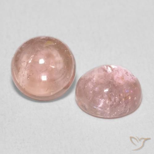 Gemas de Turmalina Rosa rosado natural de 1.97 ct, Redondo, Transparente