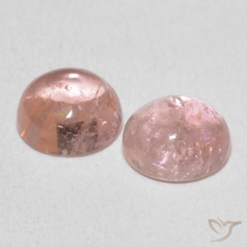 Gemas de Turmalina Rosa rosado natural de 1.97 ct, Redondo, Transparente