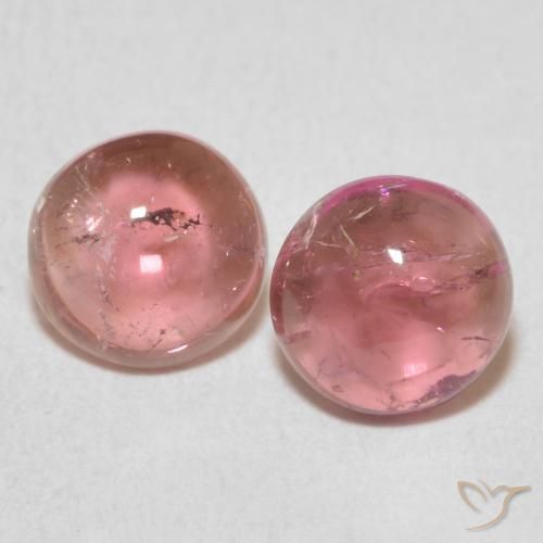 2.07ctw Natural Rosado naranja Turmalina, Redondo, Transparente