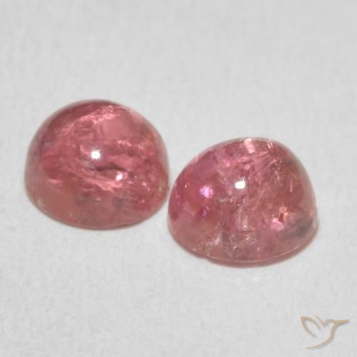 Gemas de Turmalina Rosado naranja natural de 2.04 ct, Redondo, Transparente