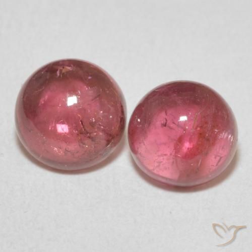 2.21ctw Natural Rosado medio Turmalina, Redondo, Transparente