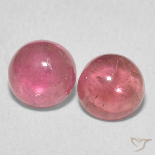 2.30ctw Natural Tono rosado cálido Turmalina, Redondo, Transparente