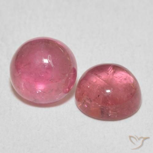 Gemas de Turmalina Tono rosado cálido natural de 2.30 ct, Redondo, Transparente
