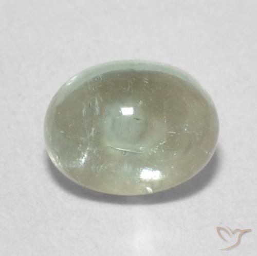 0.87ct Natural Verde claro turmalina, Ovalada, Transparente