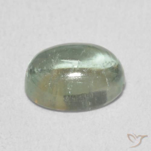 Turmalina Verde claro natural de 0.87 ct, Ovalada, Transparente