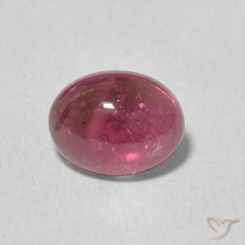1.13ct Natural Rojo púrpura turmalina, Ovalada, Transparente