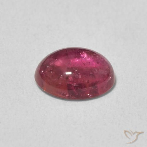 Turmalina Rojo púrpura natural de 1.13 ct, Ovalada, Transparente