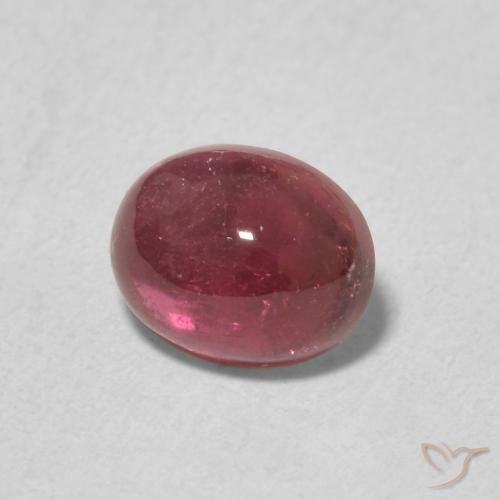 Turmalina Rojo merlot natural de 1.21 ct, Ovalada, Transparente