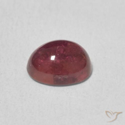 Turmalina Rojo merlot natural de 1.21 ct, Ovalada, Transparente