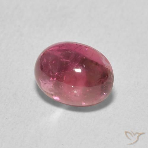 Turmalina Rojo frambuesa natural de 1.36 ct, Ovalada, Transparente