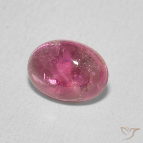 Turmalina Púrpura medio natural de 1.30 ct, Ovalada, Transparente