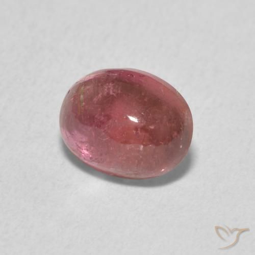 Turmalina Rosado cálido intenso natural de 1.37 ct, Ovalada, Transparente