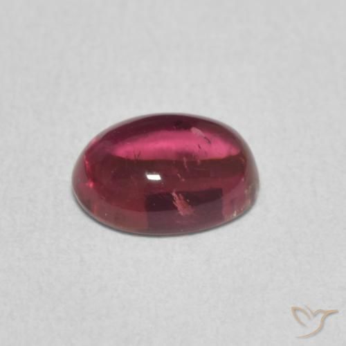 Turmalina Magenta intenso natural de 1.10 ct, Ovalada, Transparente