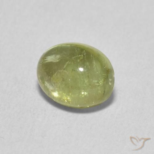 Turmalina Verde amarillento natural de 1.20 ct, Ovalada, Transparente