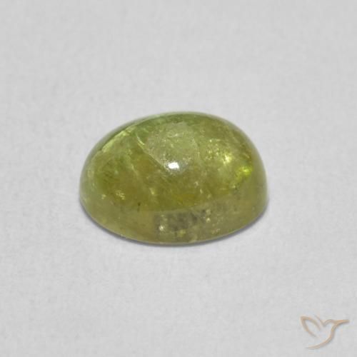 Turmalina Verde amarillento natural de 1.20 ct, Ovalada, Transparente