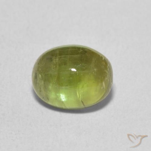1.39ct Natural Verde bosque claro turmalina, Ovalada, Transparente