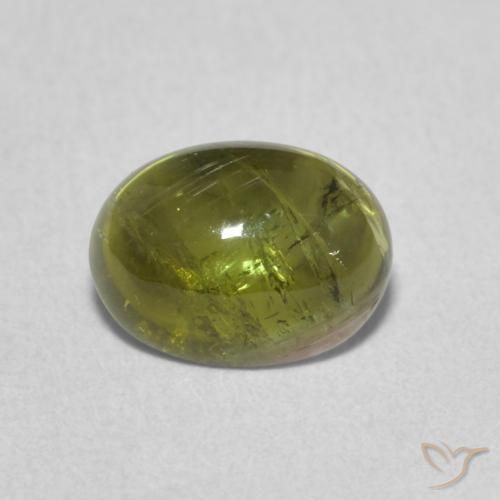 1.29ct Natural Verde medio turmalina, Ovalada, Transparente