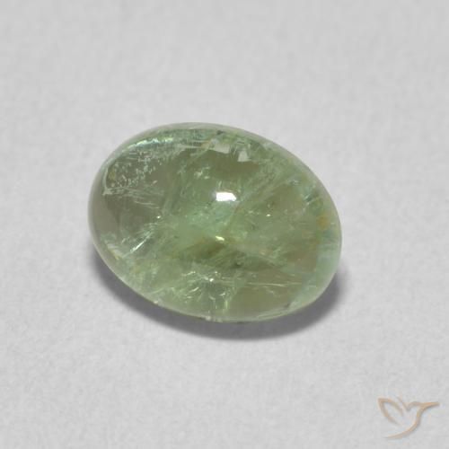 Turmalina Verde claro natural de 1.29 ct, Ovalada, Transparente