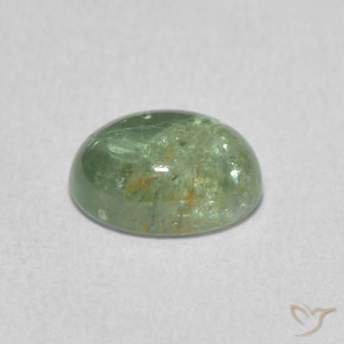 Turmalina Verde claro natural de 1.29 ct, Ovalada, Transparente