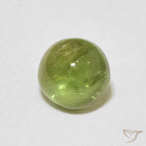 Turmalina Verde claro natural de 1.24 ct, Redondo, Transparente