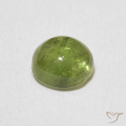 Turmalina Verde claro natural de 1.24 ct, Redondo, Transparente