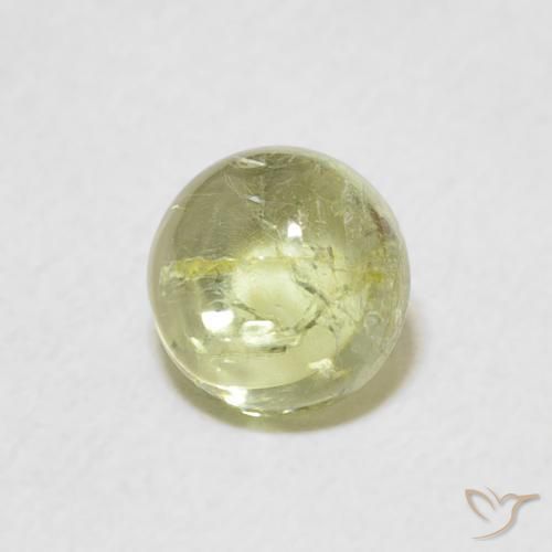 Turmalina Verde claro natural de 1.24 ct, Redondo, Transparente