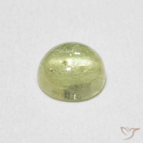 Turmalina Verde claro natural de 1.06 ct, Redondo, Transparente