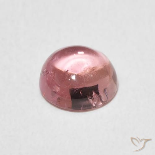Turmalina Rosado naranja natural de 0.77 ct, Redondo, Transparente