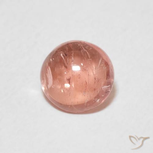 Turmalina Naranja rosado natural de 0.93 ct, Redondo, Transparente