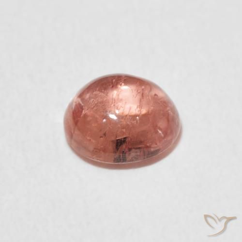 Turmalina Naranja rosado natural de 0.93 ct, Redondo, Transparente