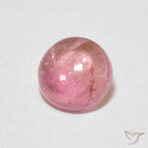 Turmalina Rosado Bubblegum natural de 0.88 ct, Redondo, Transparente