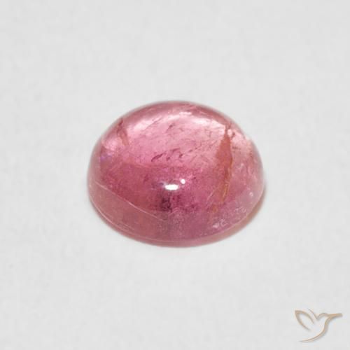 Turmalina Rosado Bubblegum natural de 0.88 ct, Redondo, Transparente